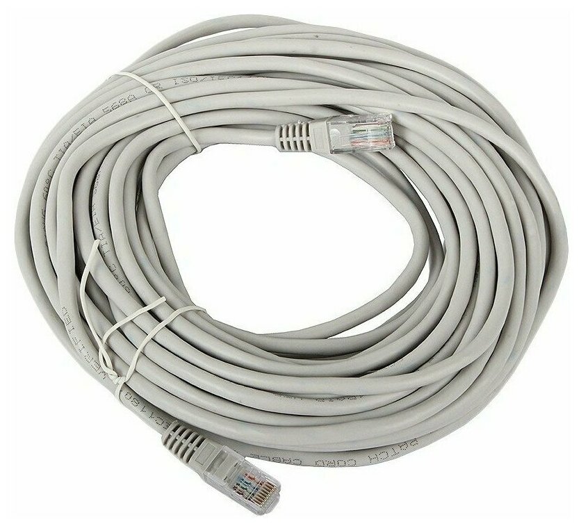Патч-корд литой AOPEN UTP кат.5е, серый, 15 м.