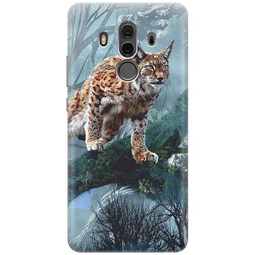 фото Re:pa накладка transparent для huawei mate 10 pro с принтом "дикая рысь"
