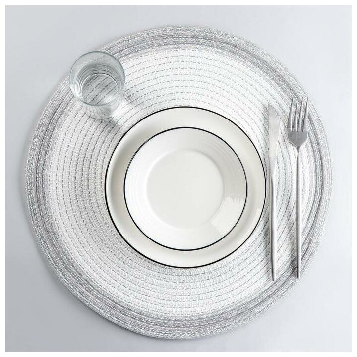 фото Салфетка сервировочная Доляна «Лана», d=38 см, цвет белый