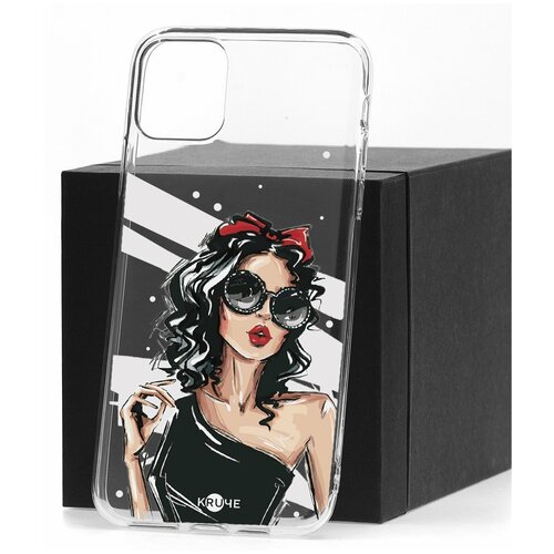 фото Чехол на айфон 11 pro kruche print фэшн леди кruче