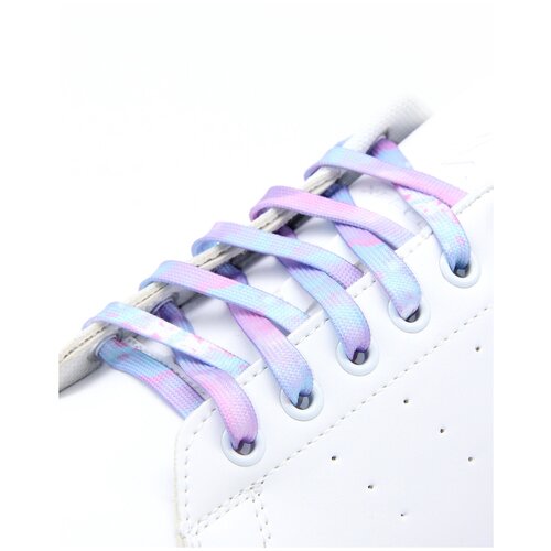 фото Цветные шнурки для обуви, фиолетовая галактика, длиной 120 см нет бренда