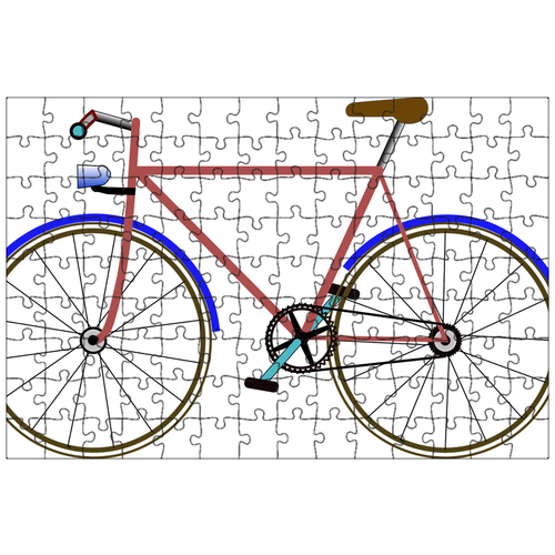 фото Магнитный пазл 27x18см."велосипед, транспорт, поездка" на холодильник lotsprints
