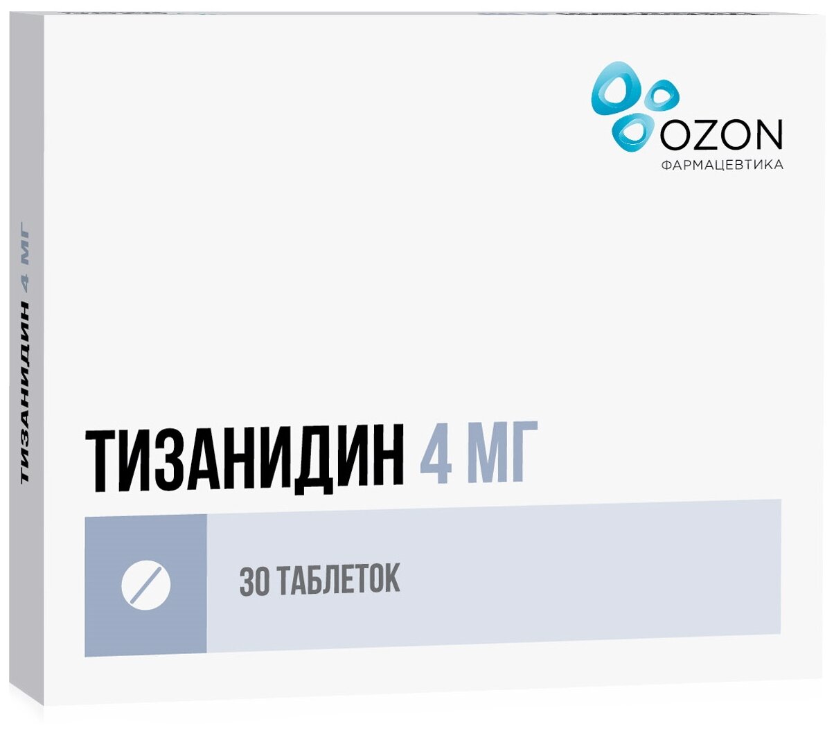 Тизанидин таб., 4 мг, 30 шт.