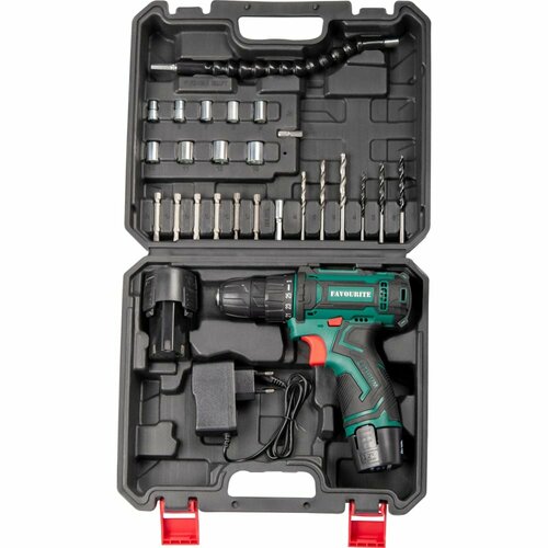 Аккумуляторная дрель-шуруповерт FAVOURITE DC 1202 PROMO SET 4924₽