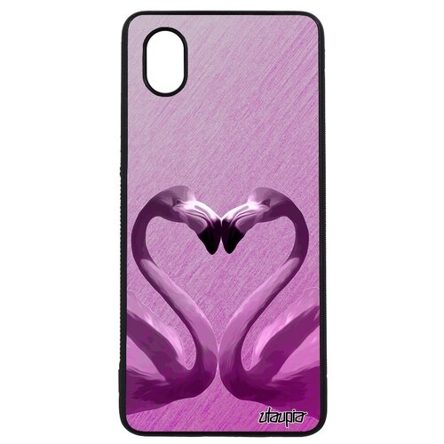 фото Противоударный чехол на телефон // samsung galaxy a01 // "фламинго" пара любовь, utaupia, розовый