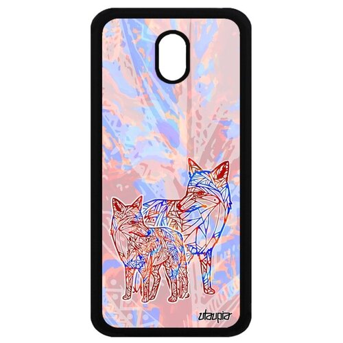 фото Защитный чехол на смартфон // galaxy j3 2017 // "лиса" тайга хищник, utaupia, розовый