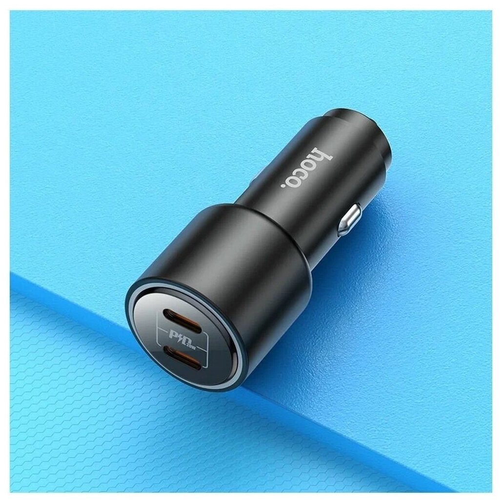 Автомобильное зарядное устройство Hoco NZ3 Clear way 40W dual port PD car charger, черное