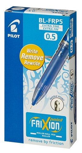 Ручка гелевая стираемая Pilot "Frixion Point" синяя, 0,5мм, упаковка 12 шт.