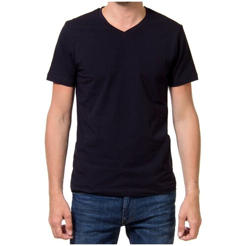 Футболка черная мужская вырез мысиком размер 50