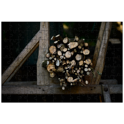 фото Магнитный пазл 27x18см."древесина, хранится, резать" на холодильник lotsprints