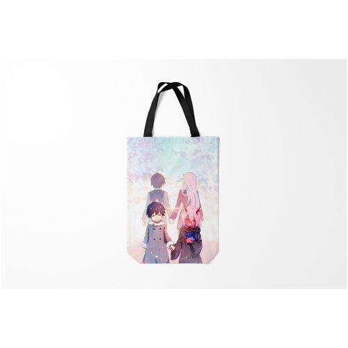 фото Сумка-шоппер / 31х42 см / аниме / darling in the franxx ноль два и хиро burnettie