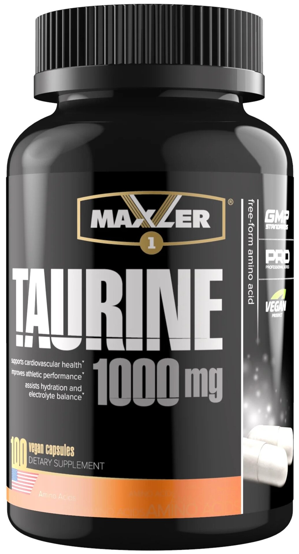 MAXLER USA Taurine 1000 mg (100 веган капсул)