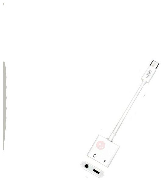 Адаптер переходник с Type-C USB на Jack 3.5 и Type-C USB xomobile NB172D белый