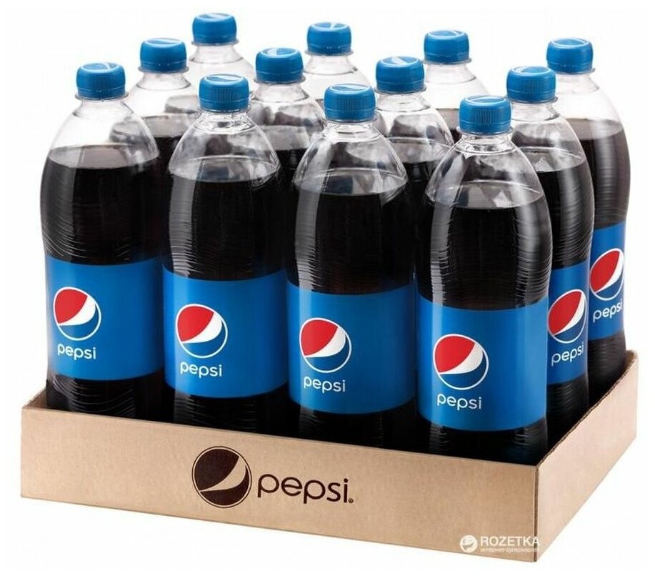 Газированный напиток Pepsi 1 л по 12 шт - фотография № 2