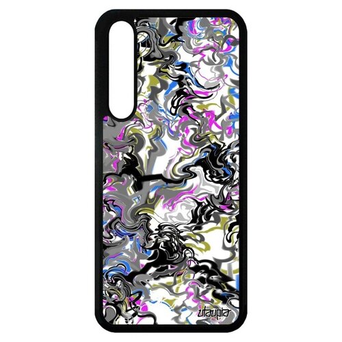 фото Защитный чехол на мобильный // huawei p20 pro // "мраморный фон" волны спираль, utaupia, цветной
