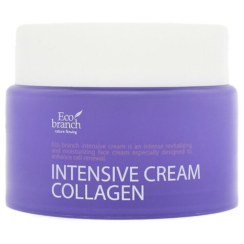 Eco Branch / Крем для лица, подтягивающий с коллагеном Intensive Cream Collagen (Ver.3), 100 мл / Корейская косметика крем для лица с экстрактом жемчуга eco branch intensive cream pearl ver 3 100 гр