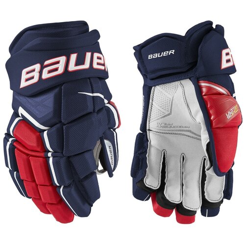 фото Перчатки bauer supreme ultrasonic int (blk/red 13")