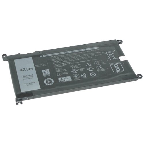 Аккумулятор для ноутбука Dell Inspiron 15 5567 11.4V 3500mAh Li-Ion Чёрный QRP