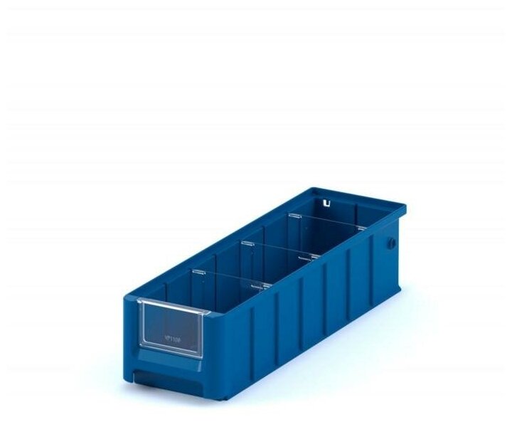 Контейнер полочный SK 4109 сплошной, 400 х 117 х 90 синий с перегородками - фотография № 2