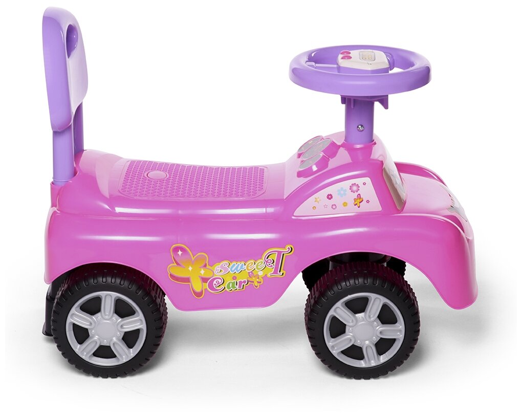 Каталка детская Baby Care Dreamcar, розовая - фото №14