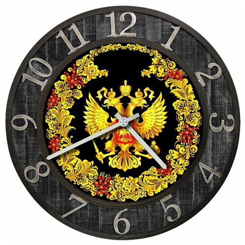 фото Svs настенные часы с символикой svs 3501343 символика двухглавый орел