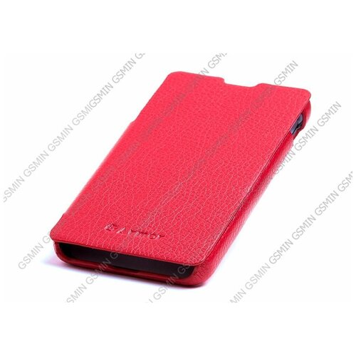 Кожаный чехол для LG Optimus F5 / P875 Armor Case - Book Type (Красный)