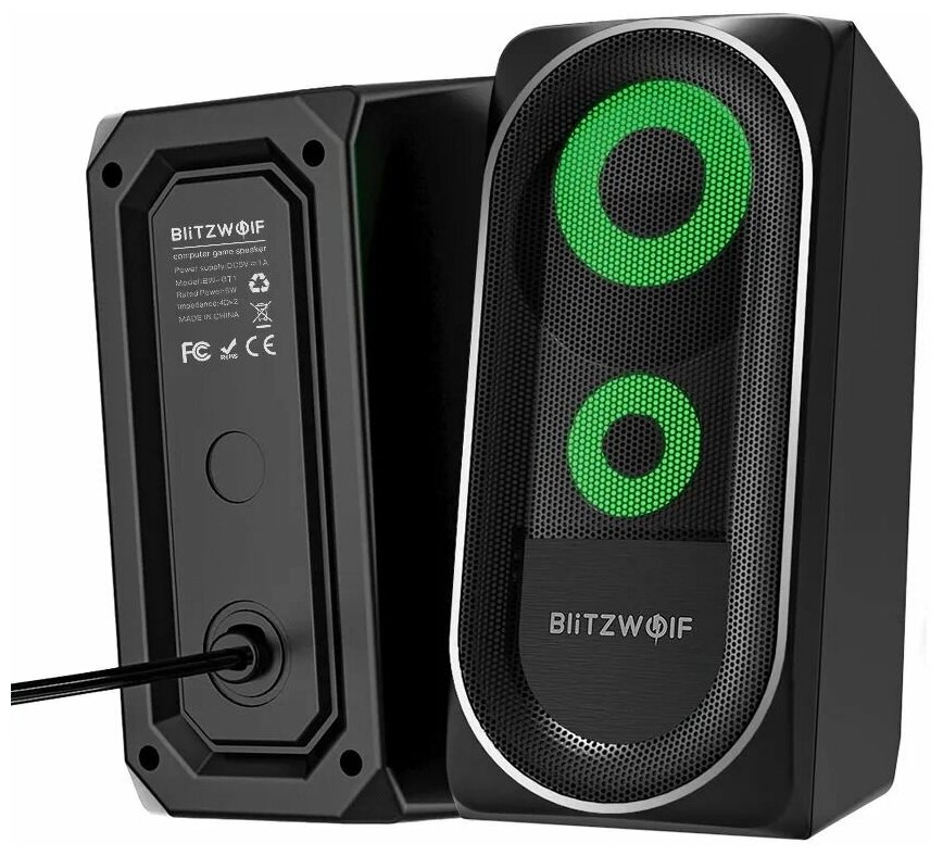 Компьютерные игровые колонки BlitzWolf BW-GT1 Computer Game Speakers RGB Black