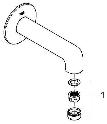 Излив Grohe BauClassic 13258000 для ванны