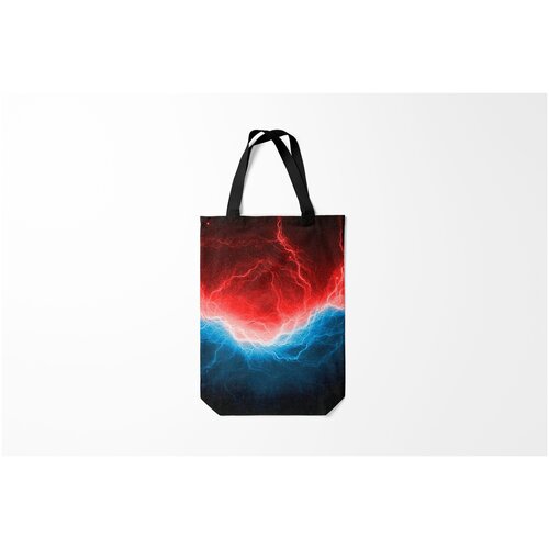 фото Сумка-шоппер / 31х42 см / популярные иллюстрации / огонь и лед burnettie