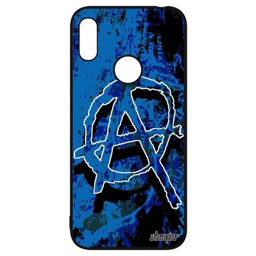 фото Защитный чехол на смартфон // huawei y6 2019 // "анархия" стиль дизайн, utaupia, голубой