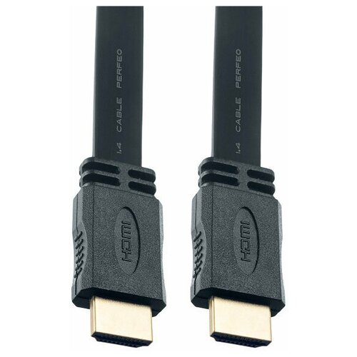 фото Кабель perfeo hdmi a вилка - hdmi a вилка, плоский, ver.1.4, длина 2 м. (h1302)