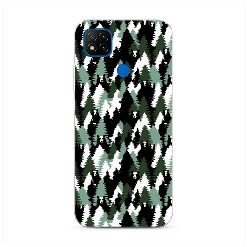 фото Силиконовый чехол "медвежий камуфляж" на xiaomi redmi 9c / сяоми редми 9c case place
