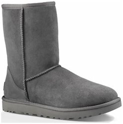 Угги женские UGG Classic Short Ii 1016223_GREY замшевые зимние с мехом серые (37)