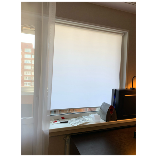 фото Рулонная штора на окно мини эко (белый, 65 х 210 см) мастер плюс