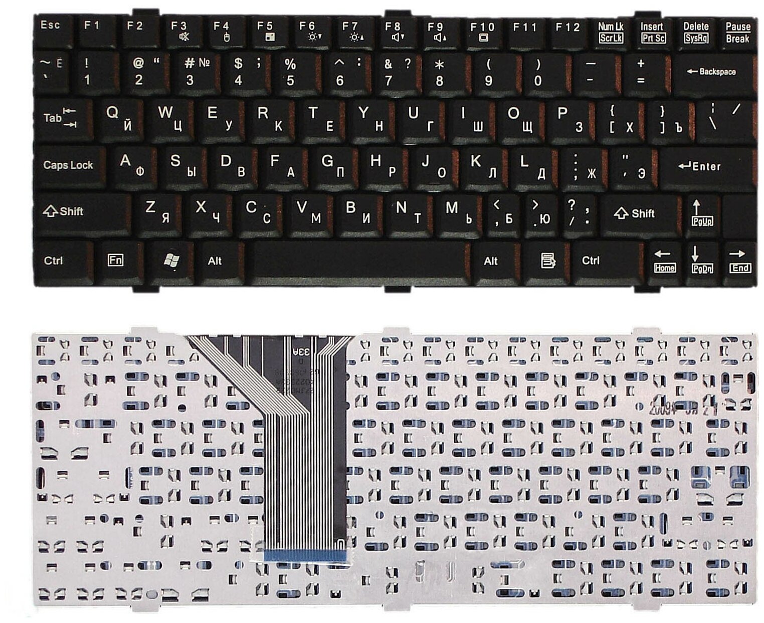Клавиатура для ноутбука Fujitsu-Siemens K022326A1 черная 2420₽