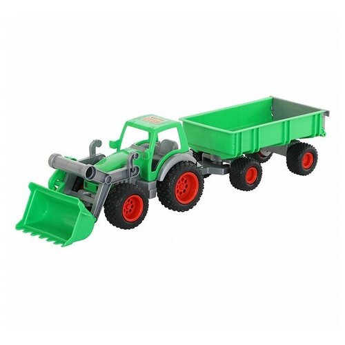 Трактор-погрузик Полесье Фермер-техник, с прицепом, в сетке 8817 набор фермер трактора металлический с прицепом в ассортименте