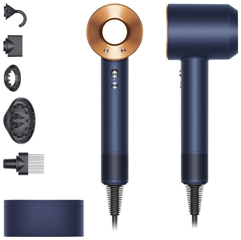 Фен Dyson Supersonic HD07 gift edition EU, Prussian Blue/Bright Copper