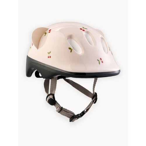 50011, Шлем велосипедный детский Happy Baby SHELLIX для роликов и самоката, обхват головы 46-54, розовый с вишенками