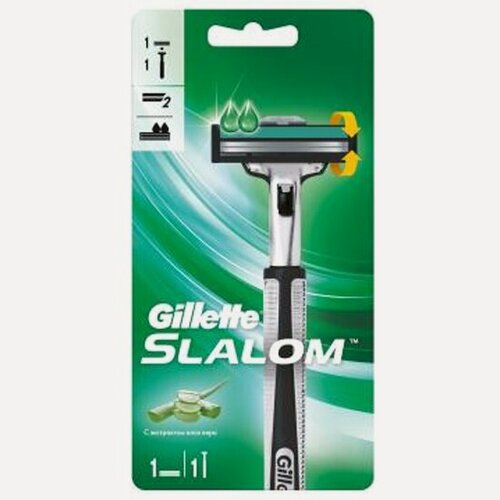 Изображение товара Бритвенный станок Gillette Slalom с 1 сменной кассетой