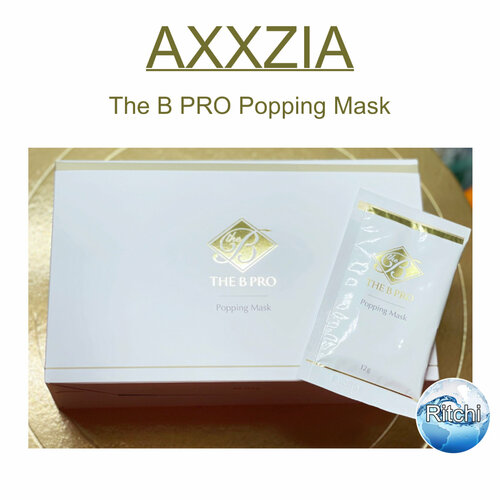 AXXZIA The B Pro Popping Mask маска салонного качества для быстрого эффекта отдохнувшего, свежего и подтянутого лица, 1 маска