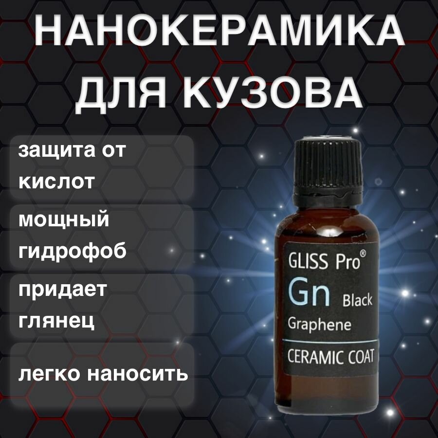 GlissPro Graphene Black 50 мл. Защитное нанокерамическое покрытие.