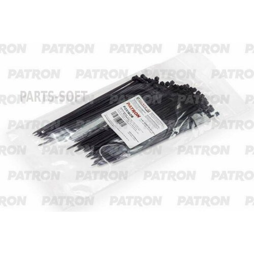 PATRON P25160B Комплект пластиковых хомутов 2.5 х 160 мм, 100 шт, нейлон, черные