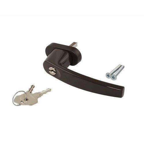 Ручка металлическая для окна С ключом коричневая ручка металлическая для окна с ключом двухсторонняя