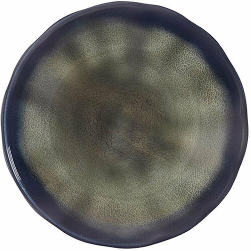 Набор из 12 соусников Nanocream Dark Blue круглый 10х10х3 см 100 мл темно-синий зеленый фарфор Kutahya NNAC10CT890233 5164₽