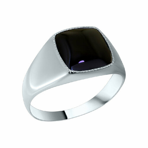 Кольцо Ив.Ю.Ко, серебро, 925 проба, родирование, фианит, размер 21.5, золотой