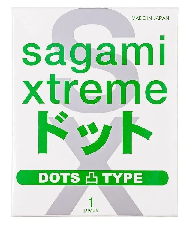 Презерватив Sagami Xtreme Type E с точечной структурой и линиями - 1 шт.