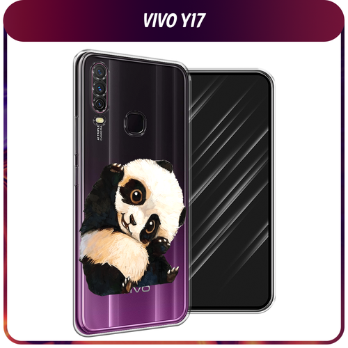 Силиконовый чехол на Vivo Y17/Y12 / Виво Y17/Y12 Большеглазая панда, прозрачный чехол книжка mypads для vivo y17 y12 виво y12 y17 мягкое прикосновение красный