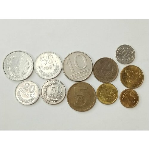 Польша набор 11 монет, без повторов по типу. Из обращения.