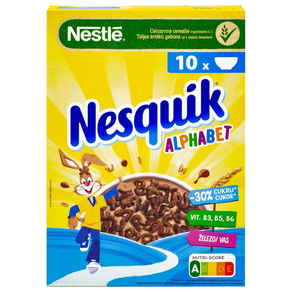 Сухой завтрак Nesquik Алфавит, шоколадный, Польша, 325 г