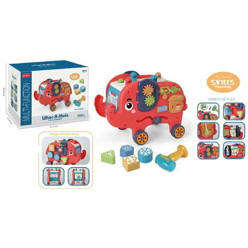 Развивающая игрушка Elephant car красная в коробке